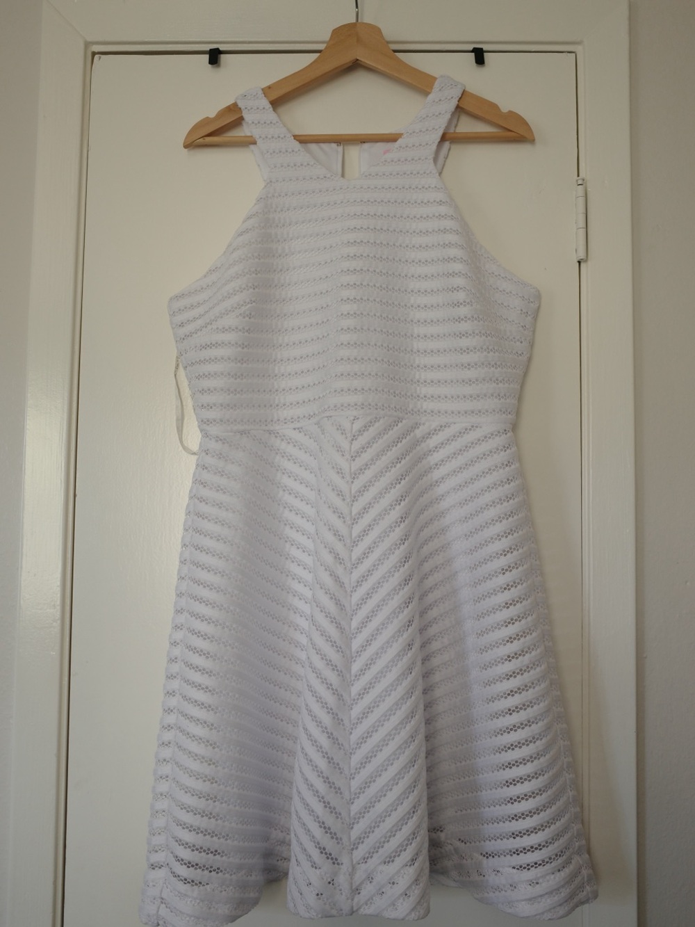 Lilly Pulitzer White One-Shoulder Fit-and-Flare Dress